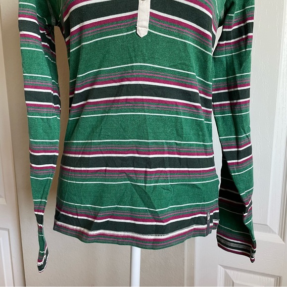 The North Face Striped Polo Shirt Women’s M Classic Retro Long Sleeve Y2K 2000s - Picture 4 of 14
